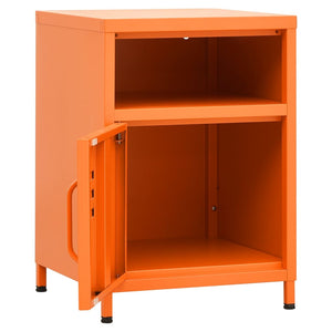 vidaXL Bedside Cabinets 2 pcs. Orange 35x35x51 cm Steel