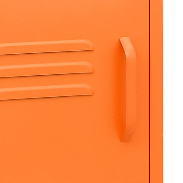 vidaXL Bedside Cabinets 2 pcs. Orange 35x35x51 cm Steel