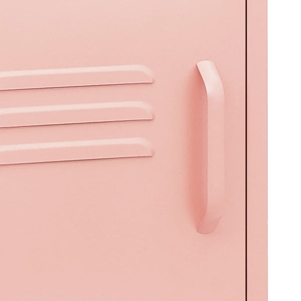 vidaXL Nightstands 2 pcs. Pink 35x35x51 cm Steel