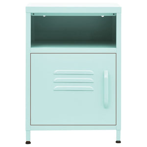vidaXL Nightstands 2 pcs Mint Green 35x35x51 cm Steel