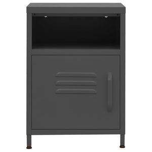 vidaXL Nightstands 2 pcs. Anthracite 35x35x51 cm Steel