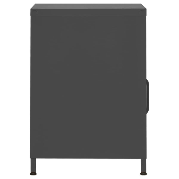 vidaXL Nightstands 2 pcs. Anthracite 35x35x51 cm Steel