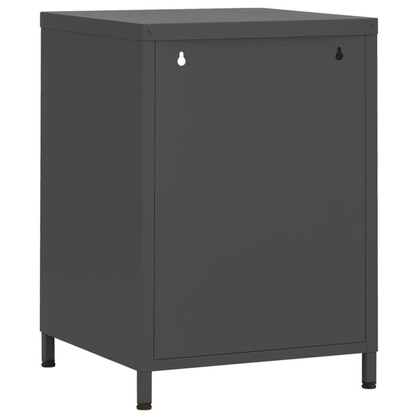 vidaXL Nightstands 2 pcs. Anthracite 35x35x51 cm Steel
