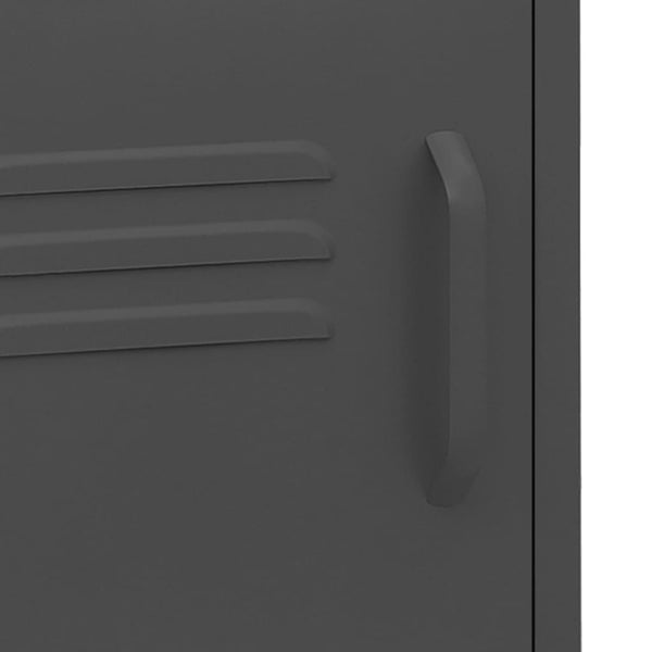 vidaXL Nightstands 2 pcs. Anthracite 35x35x51 cm Steel
