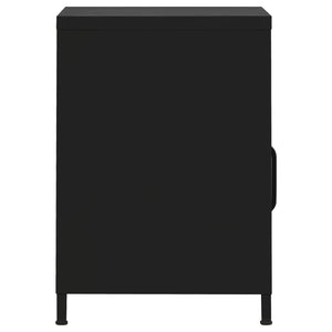 vidaXL Nightstands 2 pcs. Black 35x35x51 cm Steel