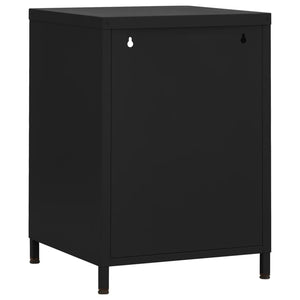 vidaXL Nightstands 2 pcs. Black 35x35x51 cm Steel