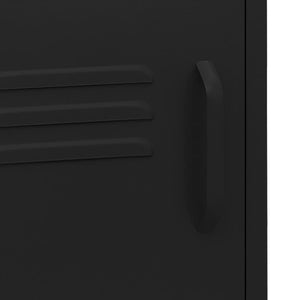 vidaXL Nightstands 2 pcs. Black 35x35x51 cm Steel