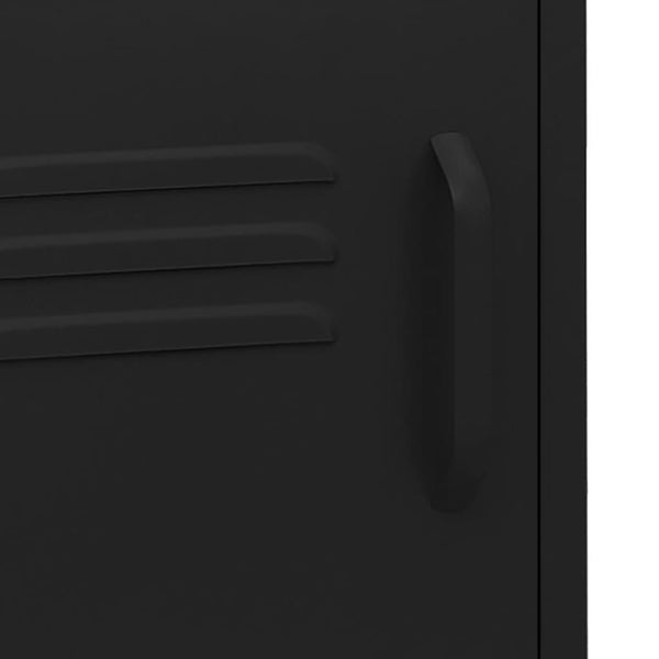 vidaXL Nightstands 2 pcs. Black 35x35x51 cm Steel