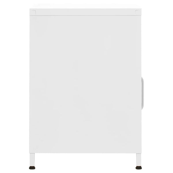 vidaXL Nightstands 2 pcs. White 35x35x51 cm Steel