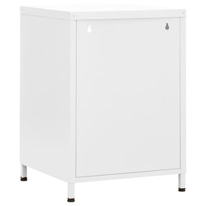 vidaXL Nightstands 2 pcs. White 35x35x51 cm Steel