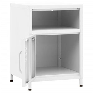 vidaXL Nightstands 2 pcs. White 35x35x51 cm Steel