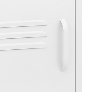 vidaXL Nightstands 2 pcs. White 35x35x51 cm Steel
