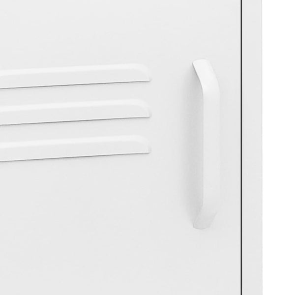 vidaXL Nightstands 2 pcs. White 35x35x51 cm Steel