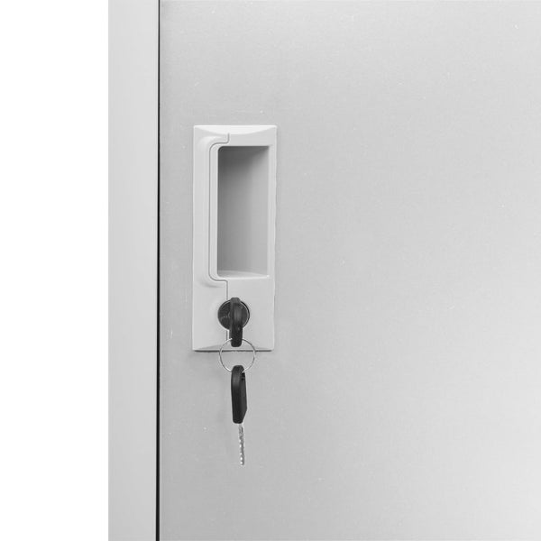 vidaXL Locker Cabinets 2 pcs Light Grey 90x45x92.5 cm Steel