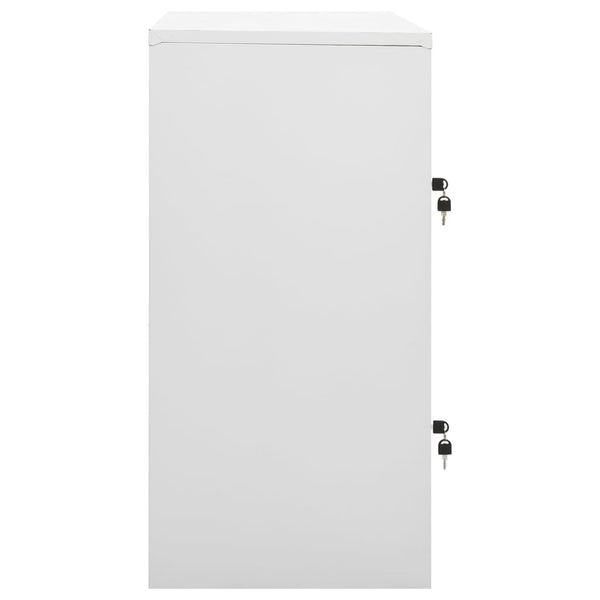 vidaXL Locker Cabinets 2 pcs. Light Gray and Blue 90x45x92.5cm Steel