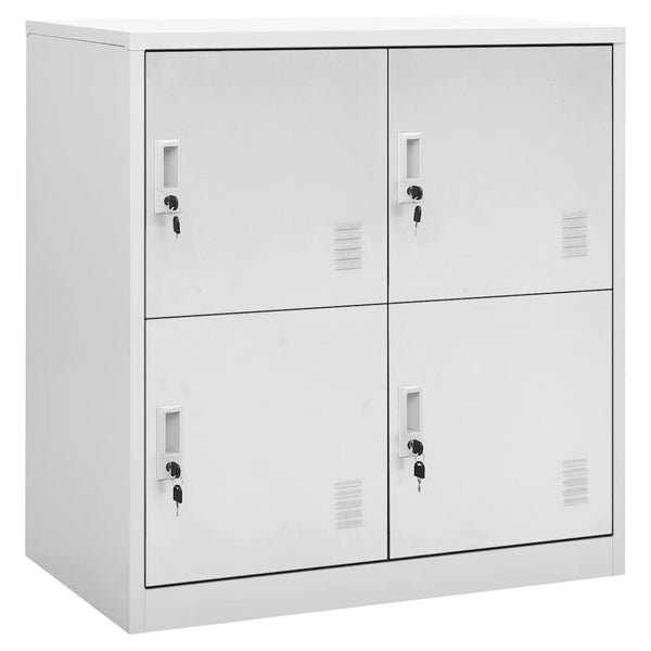 vidaXL Locker Cabinets 5 pcs. Light Gray 90x45x92.5 cm Steel