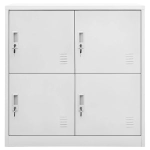 vidaXL Locker Cabinets 5 pcs. Light Gray 90x45x92.5 cm Steel
