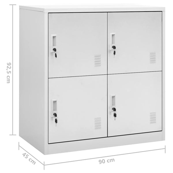 vidaXL Locker Cabinets 5 pcs. Light Gray 90x45x92.5 cm Steel
