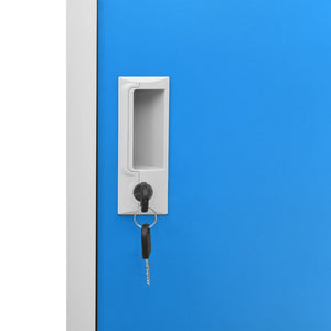 vidaXL Locker Cabinets 5 pcs Light Grey and Blue 90x45x92.5cm Steel