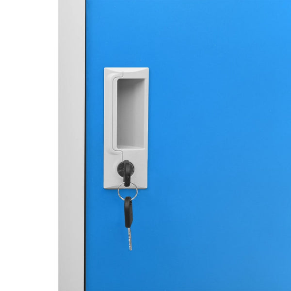vidaXL Locker Cabinets 5 pcs Light Grey and Blue 90x45x92.5cm Steel