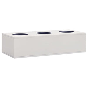 Büroschrank mit Pflanzkasten Hellgrau 90x40x128 cm Stahl