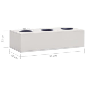 Büroschrank mit Pflanzkasten Hellgrau 90x40x128 cm Stahl