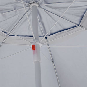 vidaXL Beach Parasol with Side Panels Blue 215 cm