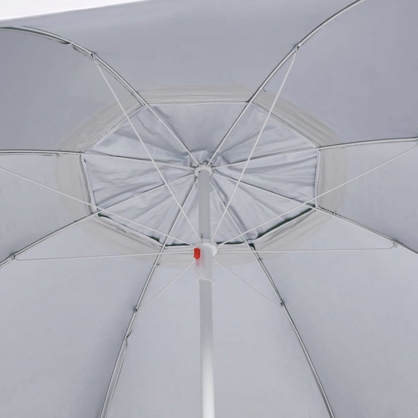 vidaXL Beach Umbrella with Side Panels Green 215 cm