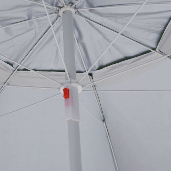 vidaXL Beach Umbrella with Side Panels Green 215 cm