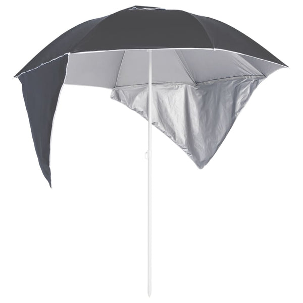 vidaXL Beach Parasol with Side Panels Anthracite 215 cm