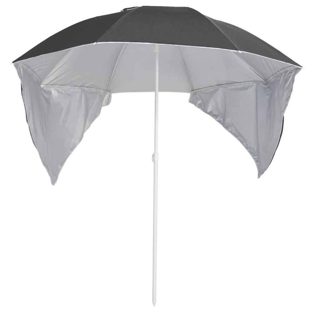 vidaXL Beach Parasol with Side Panels Anthracite 215 cm