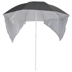vidaXL Beach Parasol with Side Panels Anthracite 215 cm