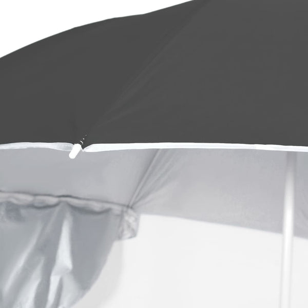 vidaXL Beach Parasol with Side Panels Anthracite 215 cm
