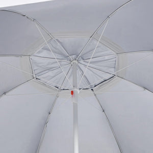 vidaXL Beach Parasol with Side Panels Anthracite 215 cm