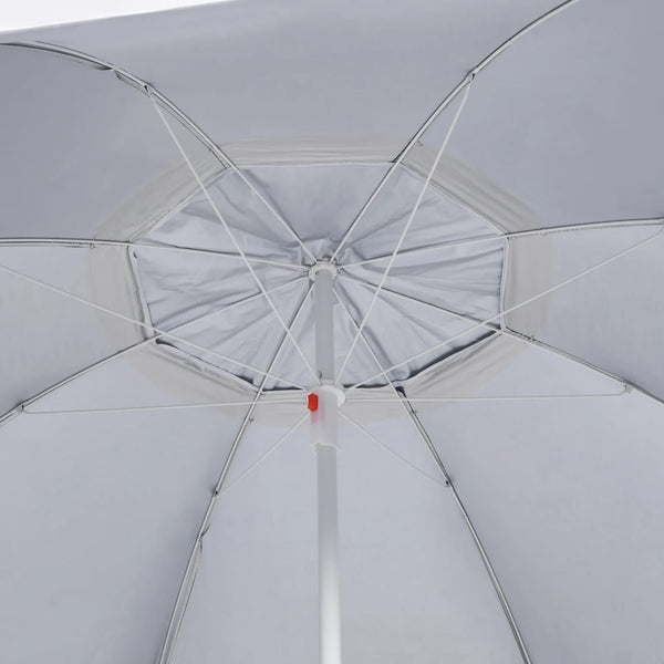 vidaXL Beach Parasol with Side Panels Anthracite 215 cm