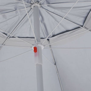 vidaXL Beach Parasol with Side Panels Anthracite 215 cm