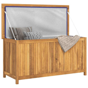 vidaXL Garden Storage Box 114x50x58 cm Solid Teak Wood