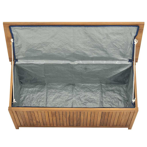 vidaXL Garden Storage Box 114x50x58 cm Solid Teak Wood