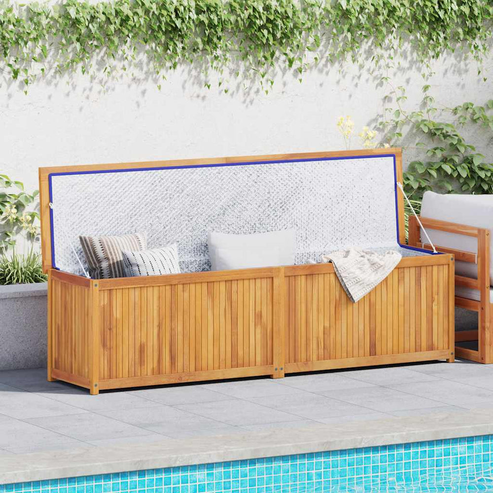 vidaXL Garden Storage Box 200x50x55 cm Solid Teak Wood
