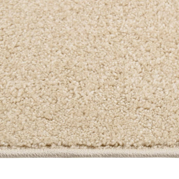 Beiger Kurzflor Teppich 160x230 cm