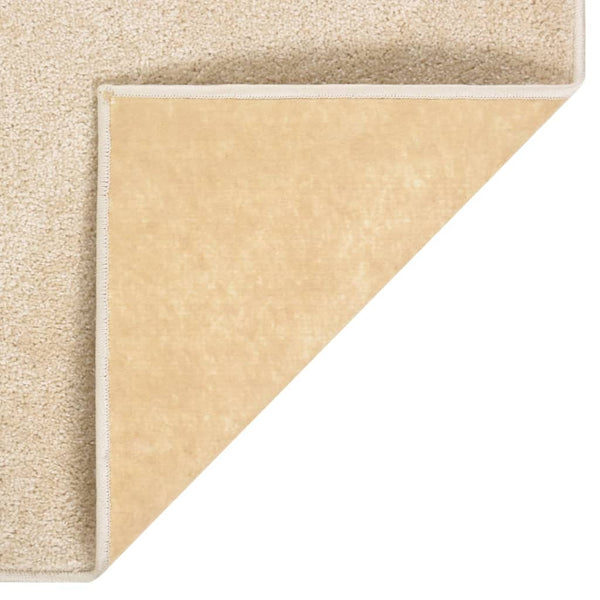 Beiger Kurzflor Teppich 160x230 cm