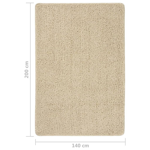Shaggy Teppich Creme 140x200 cm