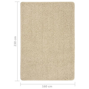 Creme Shaggy Teppich 160x230 cm