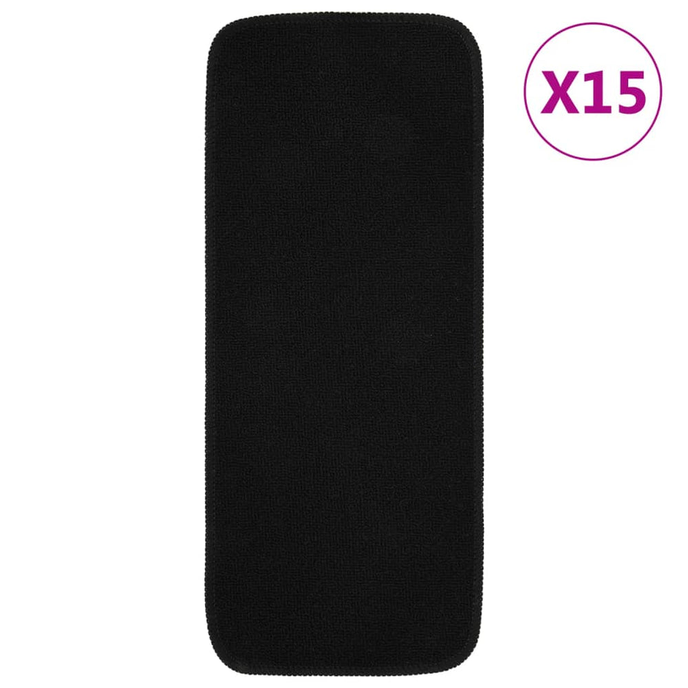 Antirutsch Stufenmatten Schwarz 60x25 cm, 15er Set