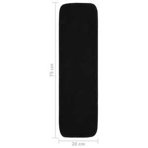 Antirutsch Stufenmatten Schwarz 75x20cm, 15er Set