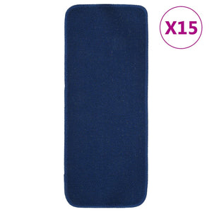 Marineblaue Antirutsch-Stufenmatten, 15er Set