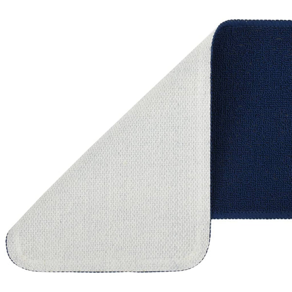 Marineblaue Antirutsch-Stufenmatten, 15er Set