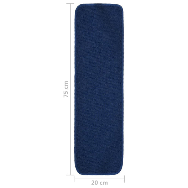Marineblaue Antirutsch-Stufenmatten, 15er Set