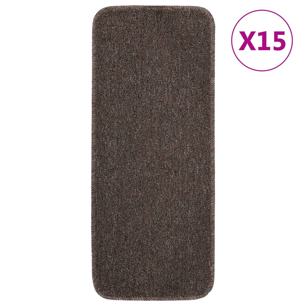 Antirutsch Stufenmatten Braun 60x25cm, 15er Set