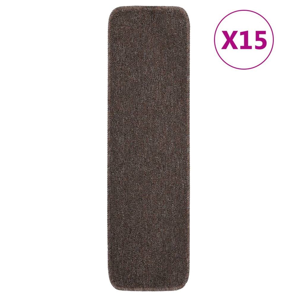 Antirutsch Stufenmatten Braun 75x20cm, 15er Set